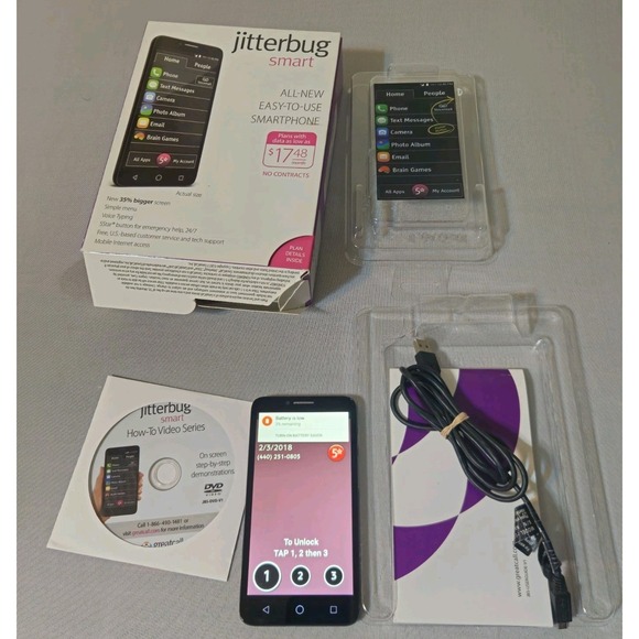 Lively® - Jitterbug Smart4 Smartphone for Seniors  Great Call WITH BOX - Picture 4 of 11
